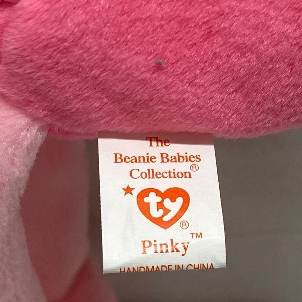 Vintage Ty Beanie Babies Pinky Flamingo Pink Bird Retired 1995 Rare See Tags MWT